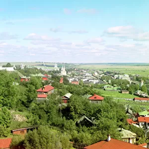 City of Vladimir, on the Kliazma;view from the Assumption Cathedral from the southwest, 1911. Creator: Sergey Mikhaylovich Prokudin-Gorsky