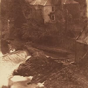 Colinton Manse and weir, with part of the old mill on the right, 1846