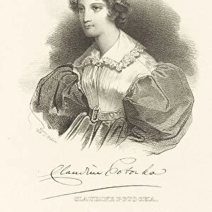 Countess Klaudyna (Claudine) Potocka, nee Dzialynska (1801-1836), c. 1830. Creator: Anonymous