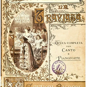 Cover of the vocal score of opera La Traviata by Giuseppe Verdi, 1853