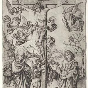 The Crucifixion with Four Angels. Creator: Martin Schongauer (German, c. 1450-1491)