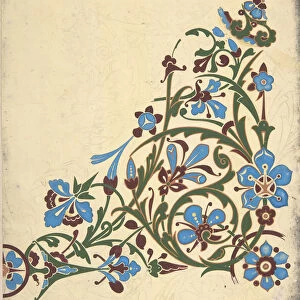 Design for a Floral Pattern, ca. 1883, based on earlier design