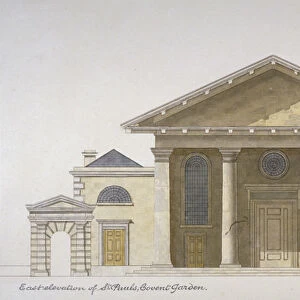 East elevation of the Church of St Paul, Covent Garden, London, c1830