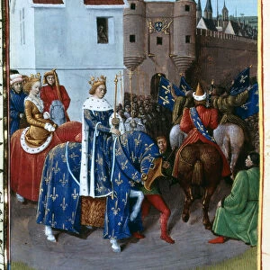 Entry of John II to Paris, 14th century, (1455-1460). Artist: Jean Fouquet