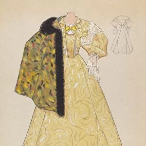 Evening Dress and Cape, c. 1936. Creator: Dorothy Gernon