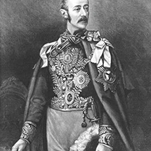 His Excellency The Earl of Zetland, Lord Lieutenant of Ireland; In his robes as Grand... 1890. Creator: Unknown