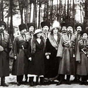 The Family of Tsar Nicholas II of Russia with the Kuban Cossacks, c. 1916