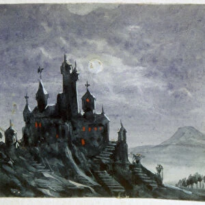 Fantasy Castle in Moonlight I, 1820-1876. Artist: George Sand