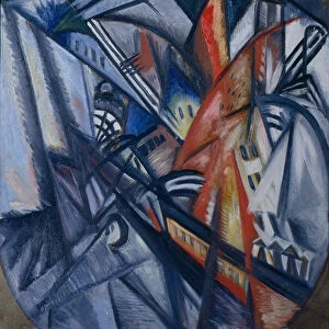 Fire in the City, 1913. Artist: Rozanova, Olga Vladimirovna (1886-1918)