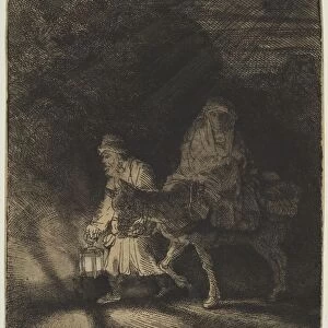 The Flight into Egypt: a Night Piece, 1651. Creator: Rembrandt Harmensz van Rijn
