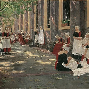 Free Period in the Amsterdam Orphanage. Artist: Liebermann, Max (1847-1935)