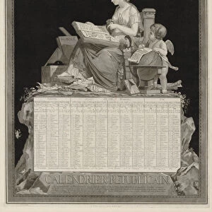 The French Republican Calendar (Calendrier republicain francais), 1794