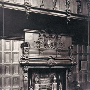 Gallery over the chimney piece in the Great Hall of Charterhouse, Finsbury, London, 1880
