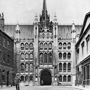 Gateway of the Guildhall, London, 1926-1927. Artist: McLeish