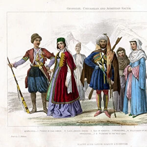 Georgian, Circassian and Armenian Races, 1873. Artist: J Le Conte