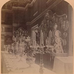 Gold Plate used by the Royal Family, Supper Room, Windsor Castle, England, 1900