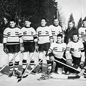 Great Britain ice hockey team, Winter Olympic Games, Garmisch-Partenkirchen, Germany, 1936
