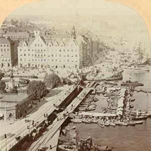 Harbor, Stockholm, Sweden, 1901. Creator: Keystone View Company