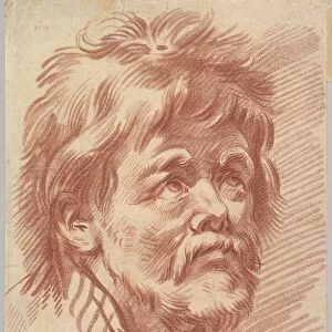 Head of an Old Man, mid to late 18th century. Creator: Louis Marin Bonnet