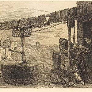 Horse-driven Mill (Le manege). Creator: Alphonse Legros