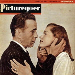 Humphrey Bogart (1899-1957) and Lauren Bacall (b1924), American actors, 1946