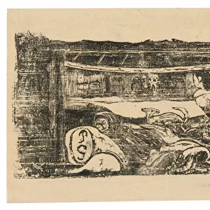 Interior of a Tahitian Hut, from the Suite of Late Wood-Block Prints, 1898 / 99
