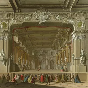 The Interior of a Theatre, Early 18th cen Artist: Italian master
