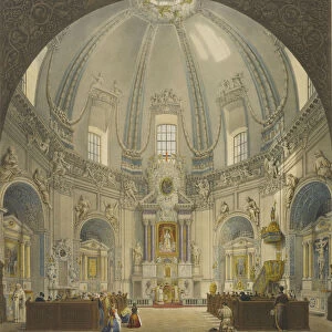 Interior of Trinitarian Church of Christ the Redeemer in Antakalnis, Vilnius, 1847