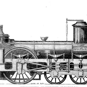 The International Exhibition: Austrian locomotives - the Duplex engine, 1862. Creator: Mallett