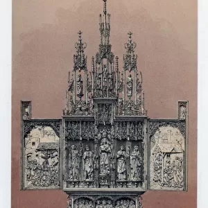 An Ivory Carved Triptych, 19th century. Artist: John Burley Waring