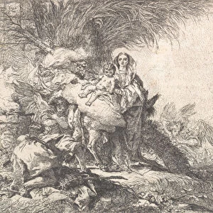 Joseph Adoring the Christ Child near a Smoking Altar, from the Flight into Egypt, 1752