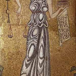 Justice (Detail of Interior Mosaics in the St. Marks Basilica), 12th century. Artist: Byzantine Master
