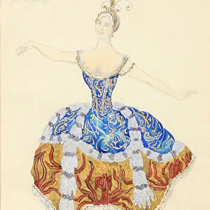 La Princesse Enchantee. Costume design for the ballet The Sleeping Princess, 1921. Artist: Bakst, Leon (1866-1924)