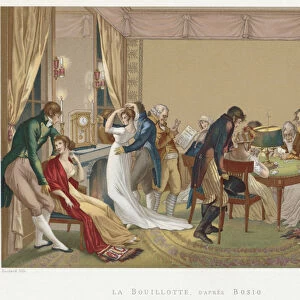 Ladies and gentlemen playing La Bouillotte, France, c1804-1814