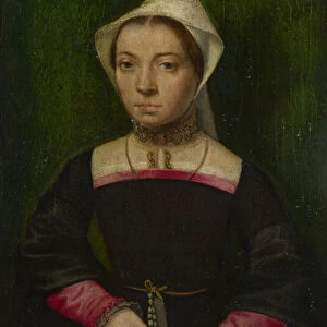 A Lady with a Rosary, c. 1550. Artist: Hemessen, Catharina, van (1527 / 28-after 1580)