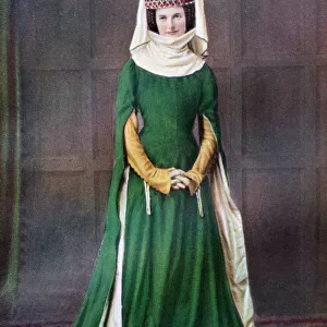 Ladys dress, 14th century, (1910)