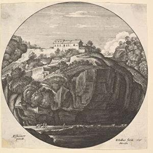 Landscape with a house on cliffs, 1646. Creator: Wenceslaus Hollar