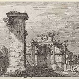 Landscape with Ruined Monuments, c. 1735 / 1746. Creator: Canaletto