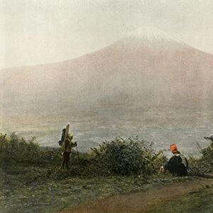 Le Fousi-Yama, Voican du Japon, (Mount Fuji, Volcano in Japan), 1900. Creator: Unknown