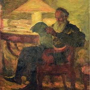 Leo Tolstoy reading