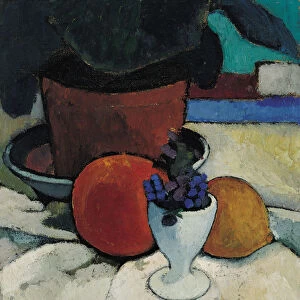 Still Life with Plant and Egg Cup, c. 1905. Creator: Modersohn-Becker, Paula (1876-1907)