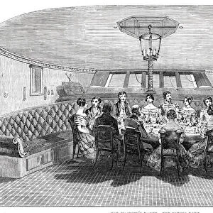 Her Majestys Yacht, the Dining-Room, 1844. Creator: Ebenezer Landells