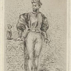 Man at Arms, 1833. 1833. Creator: Eugene Delacroix