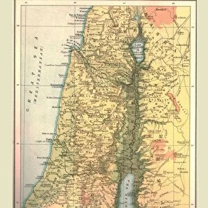 Map of Palestine, Ancient and Modern, 1902. Creator: Unknown