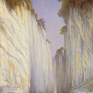 The Marble Rocks - Nerbudda Jubbolpore, 1882. Creator: Edward Lear