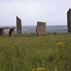 Megalithic Circle and Dolmen, c3rd millennium BC, Stenness, Orkney, Scotland, 20th century. Artist: CM Dixon