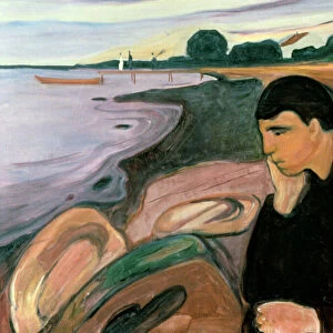 Melancholy, 1894-1895. Artist: Edvard Munch