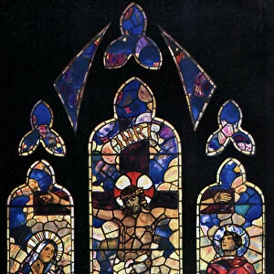 Memorial window in the parish church of Chipping Ongar, Essex, 1929. Artist: Leonard Walker