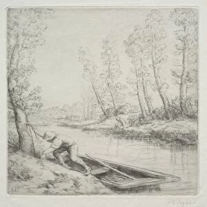 Morning on the River (Le Matin sur la riviere). Creator: Alphonse Legros (French, 1837-1911)