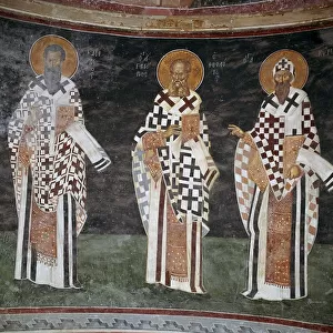 Mosaic of Byzantine fathers of the church